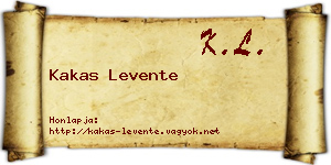 Kakas Levente névjegykártya